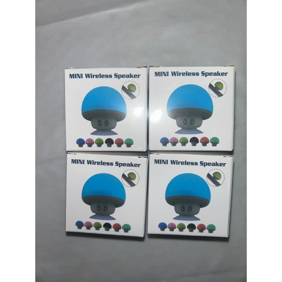 Unbranded Other - Mini Wireless Mushroom Speaker Bluetooth V5.0 Portable Suction Cup Blue Green